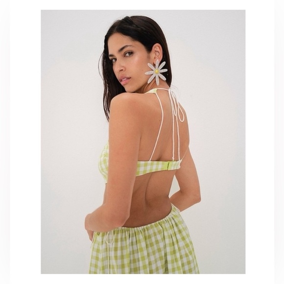 FOR LOVE AND LEMONS $248 Maureen
Green Gingham Cutout Dress - Picture 3 of 5